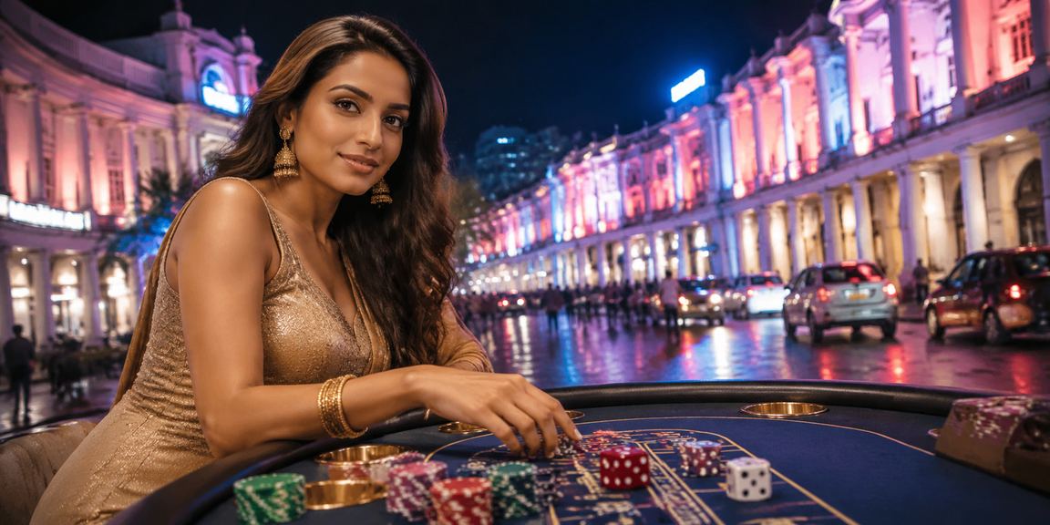 Teen Patti card table at an Indian casino